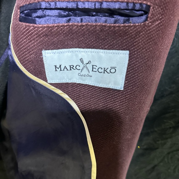 Men's Marc Ecko Burgundy Corduroy Blazer XXL lined - Picture 6 of 6